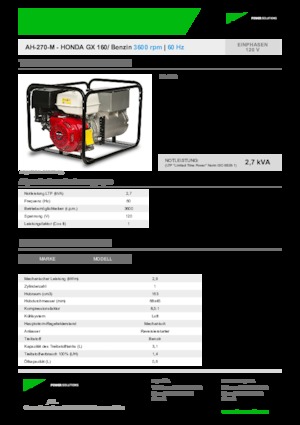 Benzine Generatoren INMESOL AH 270-M