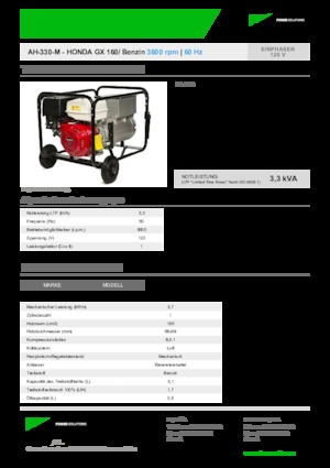 Benzine Generatoren INMESOL AH 330-M