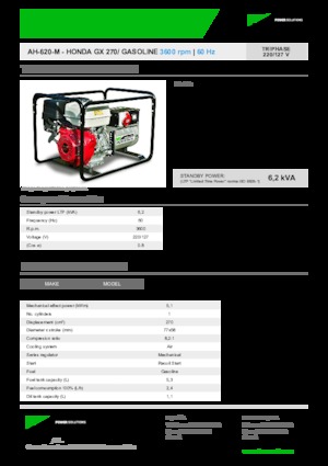 Benzine Generatoren INMESOL AH 620-M