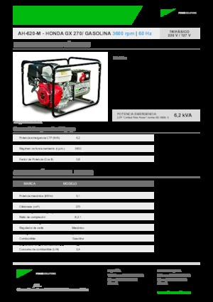 Benzine Generatoren INMESOL AH 620-M