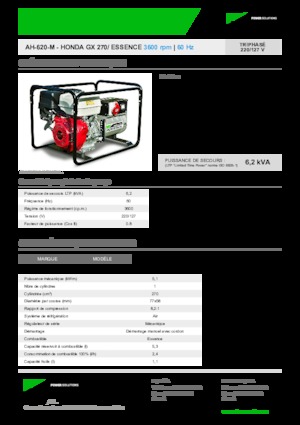 Benzine Generatoren INMESOL AH 620-M