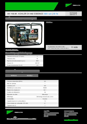 Benzine Generatoren INMESOL AK 1100-M