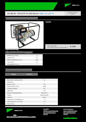 Benzine Generatoren INMESOL AK 600-M