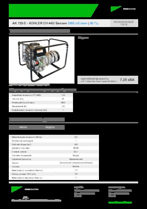 Benzine Generatoren INMESOL AK 725-E