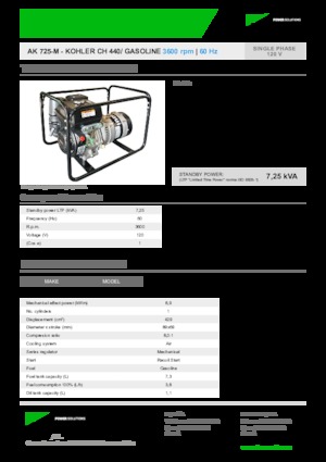 Benzine Generatoren INMESOL AK 725-M