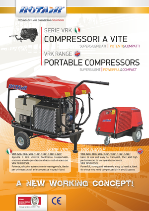 Mobiele Perslucht Compressors - diesel, elektrisch, benzine Rotair VRK 160 AE 
