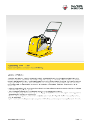 Eenrichtings Trilplaten Wacker Neuson WPP 1540 W