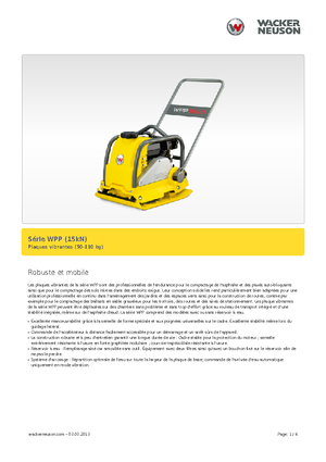 Eenrichtings Trilplaten Wacker Neuson WPP 1540 W