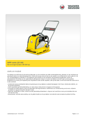 Eenrichtings Trilplaten Wacker Neuson WPP 1540 W