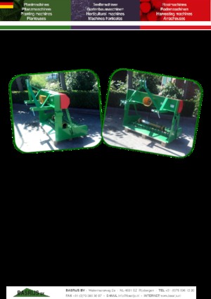 Oogstmachines Basrijs Plantslifter BRS/D220G