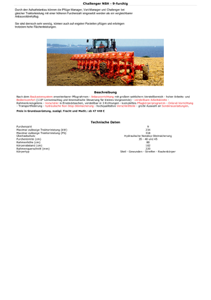 Ploegen Kuhn Challenger 10 NSH + ZXL 