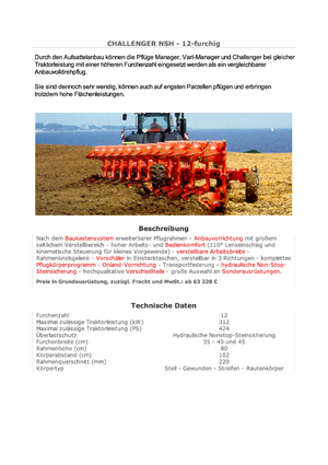 Ploegen Kuhn Challenger 12 NSH