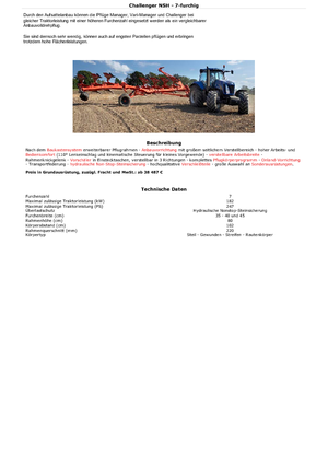 Ploegen Kuhn Challenger 7E NSH + ZXL 