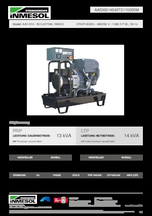 Diesel Generatoren INMESOL AAD-014