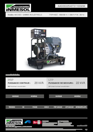 Diesel Generatoren INMESOL AAD-022