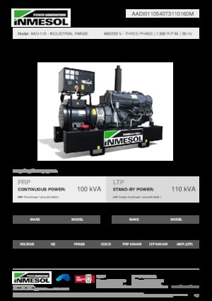 Diesel Generatoren INMESOL AAD-110