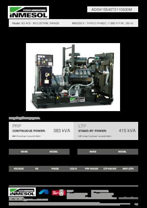 Diesel Generatoren INMESOL AD-415