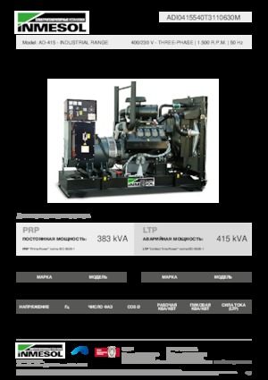 Diesel Generatoren INMESOL AD-415