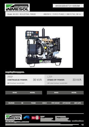 Diesel Generatoren INMESOL AK-033