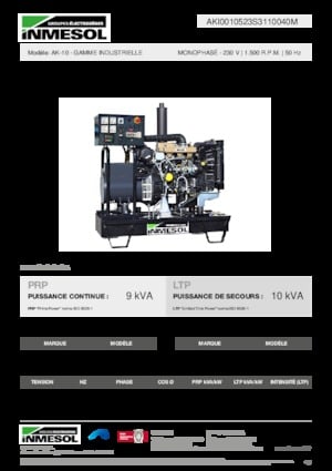 Diesel Generatoren INMESOL AK-10