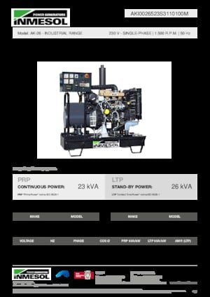Diesel Generatoren INMESOL AK-26