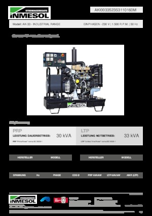Diesel Generatoren INMESOL AK-33