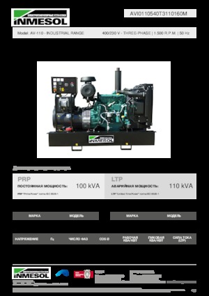 Diesel Generatoren INMESOL AV-110
