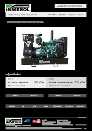 Diesel Generatoren INMESOL AV-200