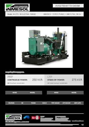 Diesel Generatoren INMESOL AV-275