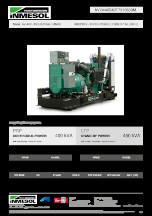 Diesel Generatoren INMESOL AV-440