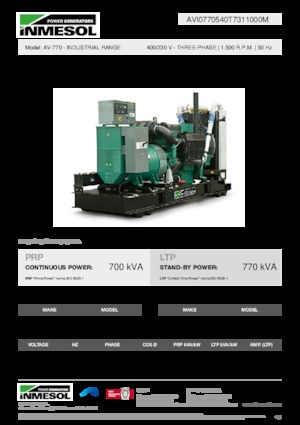 Diesel Generatoren INMESOL AV-770