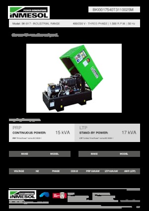 Diesel Generatoren INMESOL BK-017