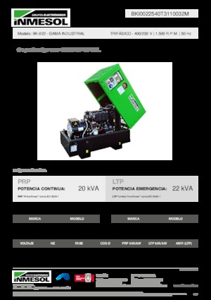 Diesel Generatoren INMESOL BK-022