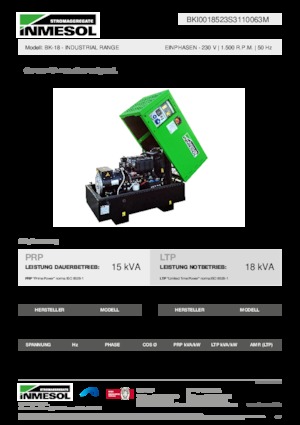 Diesel Generatoren INMESOL BK-18