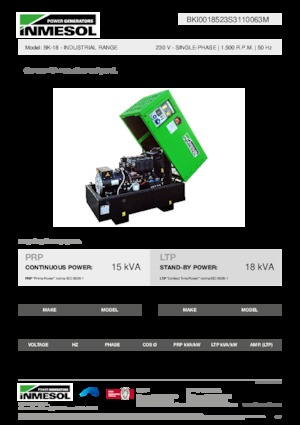 Diesel Generatoren INMESOL BK-18