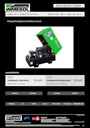 Diesel Generatoren INMESOL BK-18