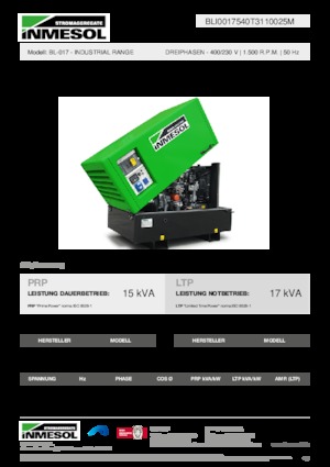 Diesel Generatoren INMESOL BL-017