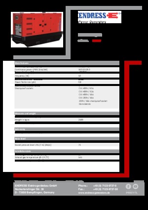 Diesel Generatoren Endress ESE 180 JW/RS
