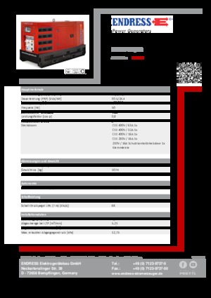 Diesel Generatoren Endress ESE 35 YW/RS