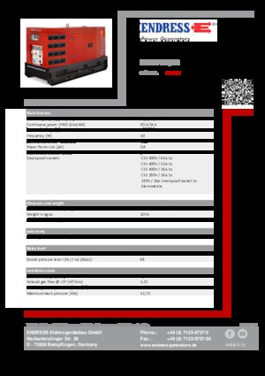 Diesel Generatoren Endress ESE 35 YW/RS