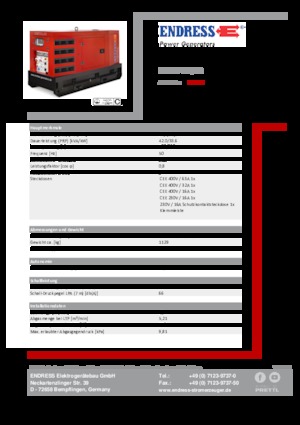 Diesel Generatoren Endress ESE 45 YW/RS