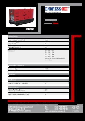 Diesel Generatoren Endress ESE 67 IW/RS