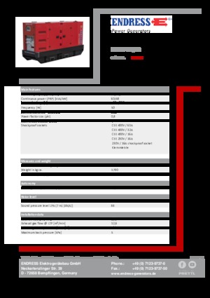 Diesel Generatoren Endress ESE 67 IW/RS