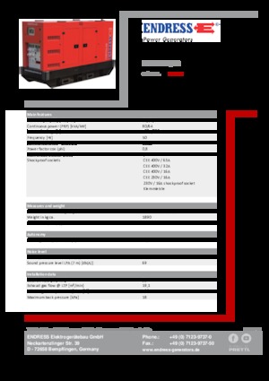 Diesel Generatoren Endress ESE 90 IW/RS