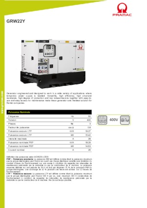 Diesel Generatoren PRAMAC Lifter GRW 22 Y