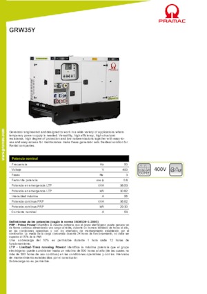 Diesel Generatoren PRAMAC Lifter GRW 35 Y