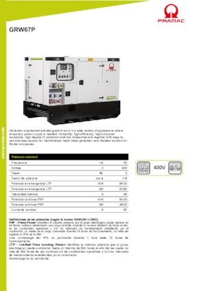 Diesel Generatoren PRAMAC Lifter GRW 67 P