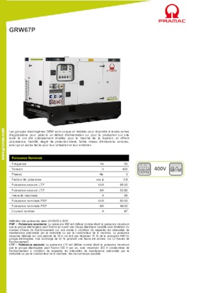 Diesel Generatoren PRAMAC Lifter GRW 67 P
