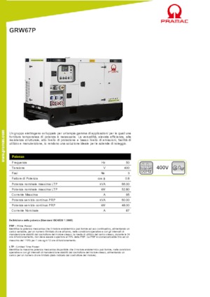 Diesel Generatoren PRAMAC Lifter GRW 67 P