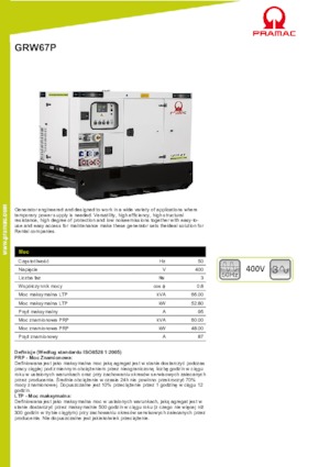 Diesel Generatoren PRAMAC Lifter GRW 67 P